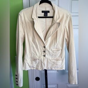 Calvin Klein Cream Corduroy Jacket, size Large